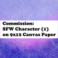 SFW Character (1) 9x12 Canvas Paper