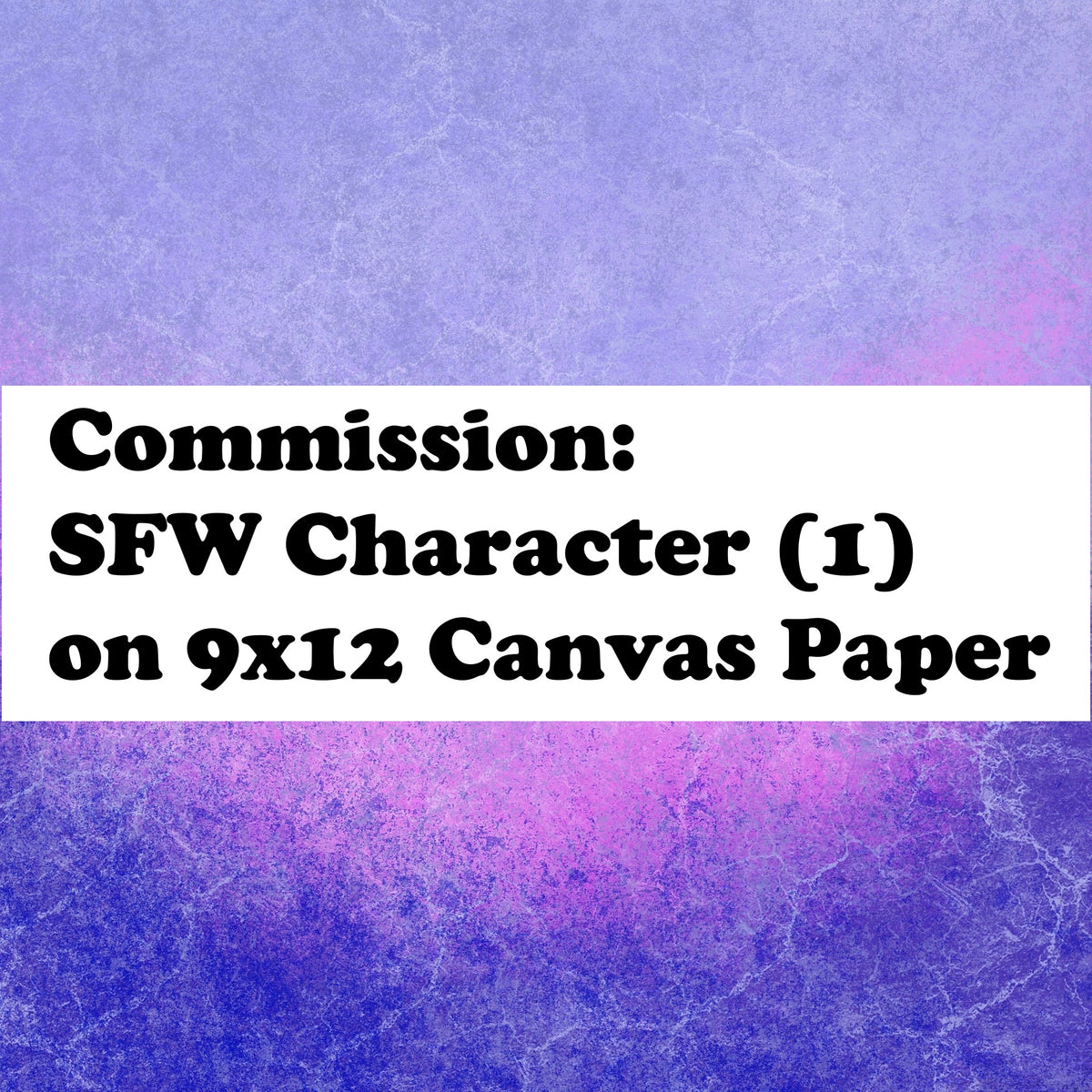 SFW Character (1) 9x12 Canvas Paper