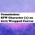 SFW Character (1) 9x12 Wrapped Canvas