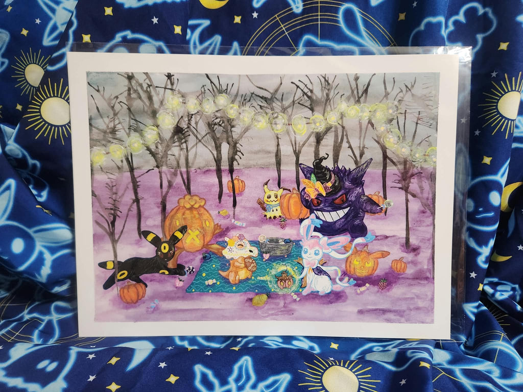 SFW Print: Pumpkin Party: Day & Night (9 x 12)